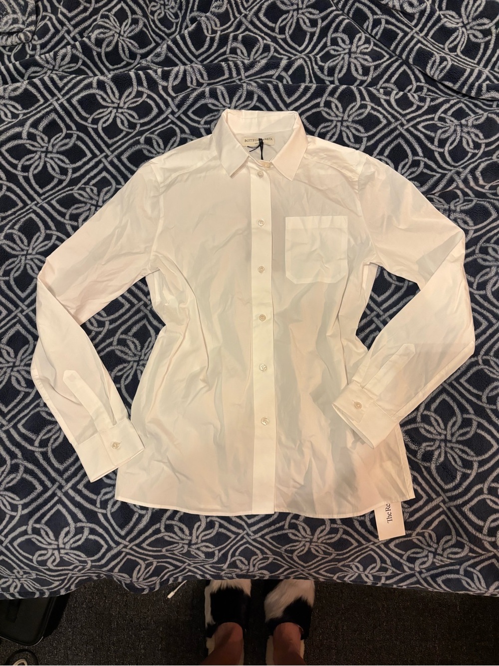 Bottega Veneta White Button-Up Dress Shirt